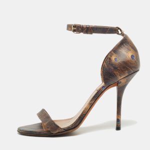 Givenchy Brown Leather Ankle Strap Sandals Size 38, Sandals - Luxury Closet