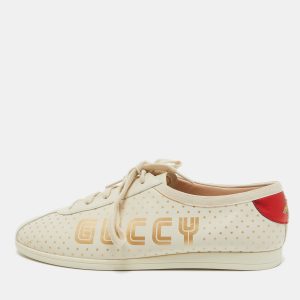 Gucci Cream Leather Falacer Low Top Sneakers Size 40, Athletic Shoes & Sneakers - Luxury Closet