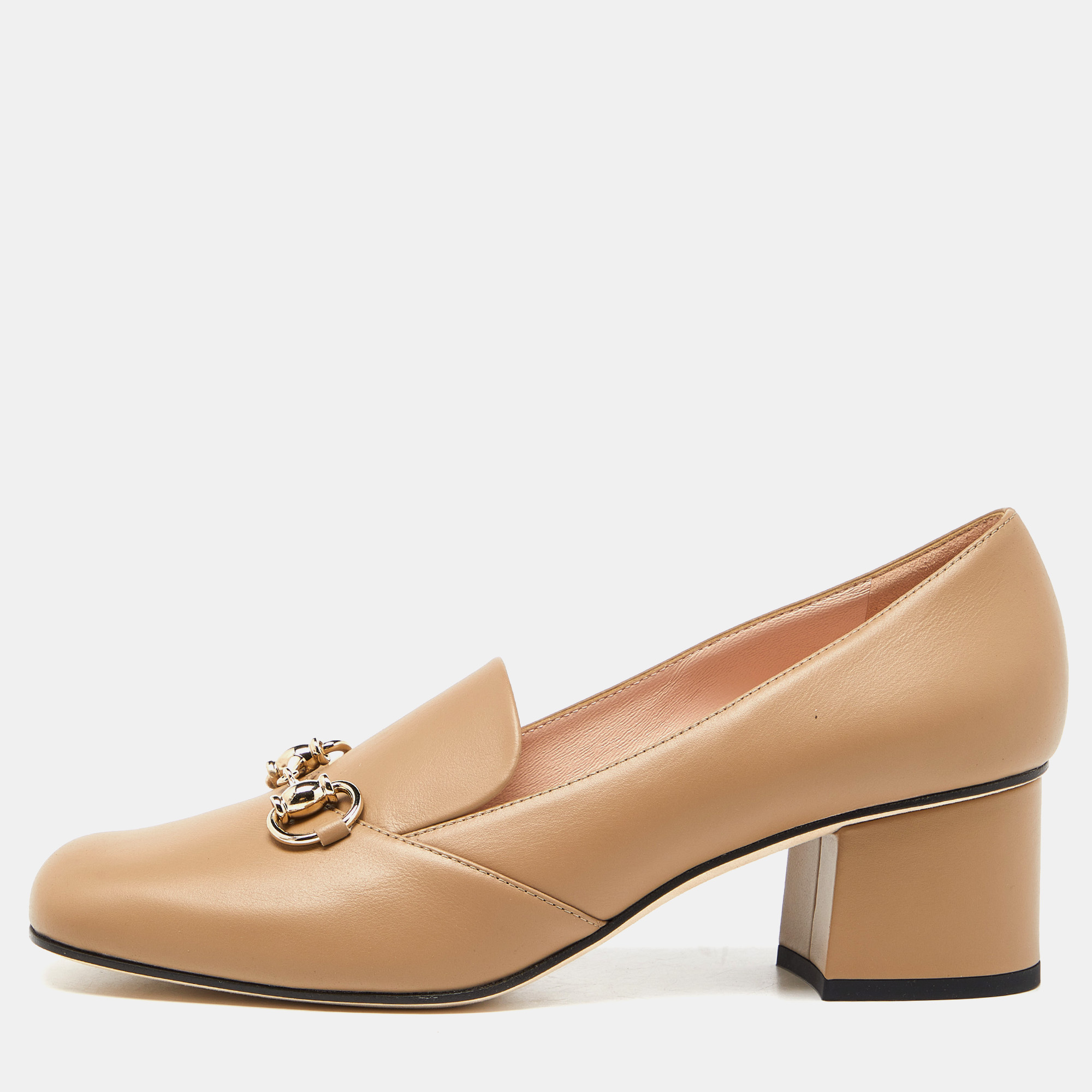 Gucci Brown Leather Horsebit Block Pumps Size 39, Pumps - Luxury Closet catalog