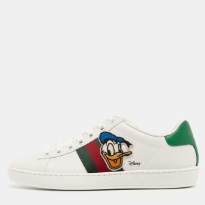 Gucci x Disney White Leather Donald Duck Ace Sneakers Size 34.5, Athletic Shoes & Sneakers - Luxury Closet