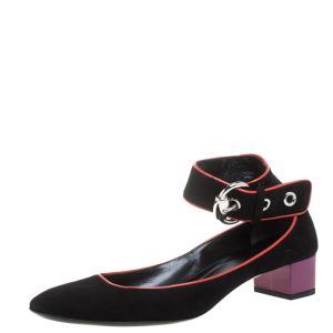 Gucci Black/Red Suede And Patent Leather Square-Toe Sandals Size 39, Sandals - Luxury Closet