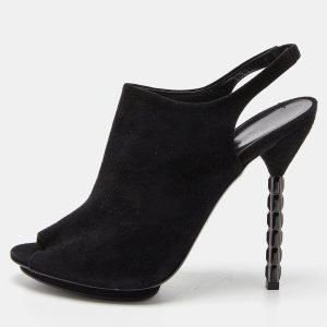 Gucci Black Suede Slingback Mules Size 41, Sandals - Luxury Closet