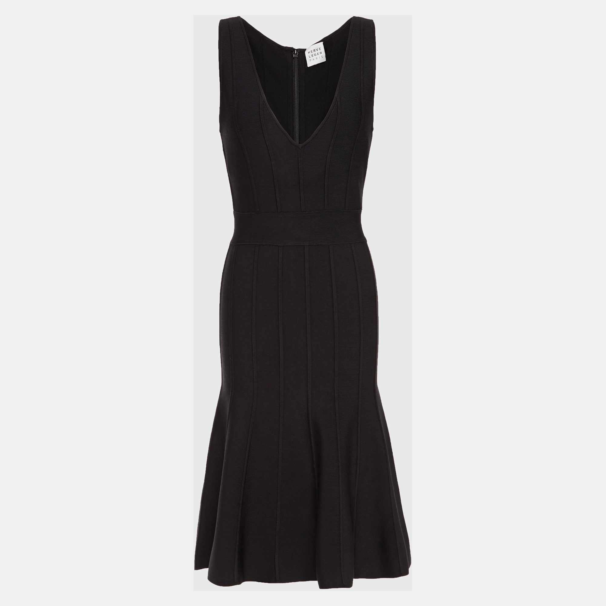 Herve Leger Black Knit Sleeveless Knee Length Dress L, Dresses - Luxury Closet catalog