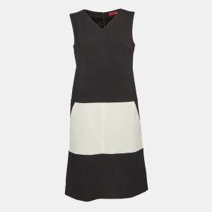 Hugo Boss Black/White Wool Twill Pocket Detail Sheath Dress M, Dresses - Luxury Closet catalog