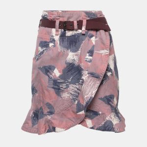 Isabel Marant Etoile Purple Printed Cotton Blend Belted Skirt L, Skirts - Luxury Closet catalog