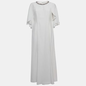 Jenny Packham White Satin Crystal Embellished Neck Wedding Gown L, Dresses - Luxury Closet