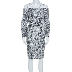 Jil Sander Monochrome Cotton Off Soulder Risiko Dress L, Dresses - Luxury Closet