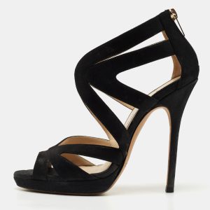 Jimmy Choo Black Suede Strappy Sandals Size 36, Sandals - Luxury Closet