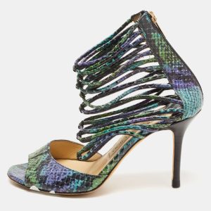 Jimmy Choo Tricolor Python Shakira Sandals Size 36, Sandals - Luxury Closet