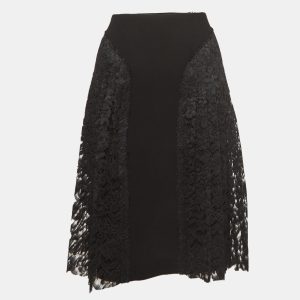 Joseph Black Lace and Stretch Crepe Pleated Courtney Skirt S, Skirts - Luxury Closet catalog
