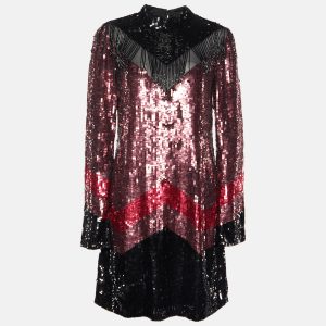 Just Cavalli Pink Sequin Embellished Shift Dress M, Dresses - Luxury Closet
