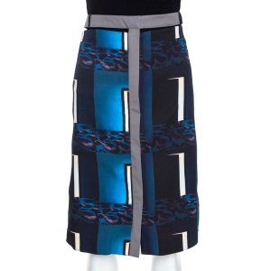 Kenzo Multicolor Abstract Print Side Slit Detail Fitted Skirt M, Skirts - Luxury Closet catalog