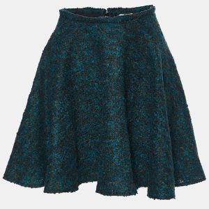 Kenzo Dark Green Boucle Mini Skirt M, Skirts - Luxury Closet