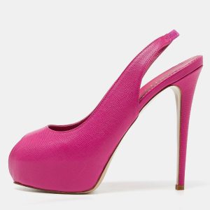 Le Silla Pink Leather Peep Toe Slingback Pumps Size 39, Pumps - Luxury Closet catalog
