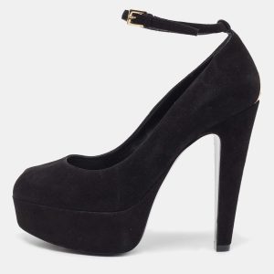 Louis Vuitton Black Suede Ankle Strap Pumps Size 37, Pumps - Luxury Closet catalog