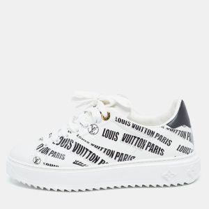 Louis Vuitton White/Black Leather Time Out Trainers Sneakers Size 38, Athletic Shoes & Sneakers - Luxury Closet