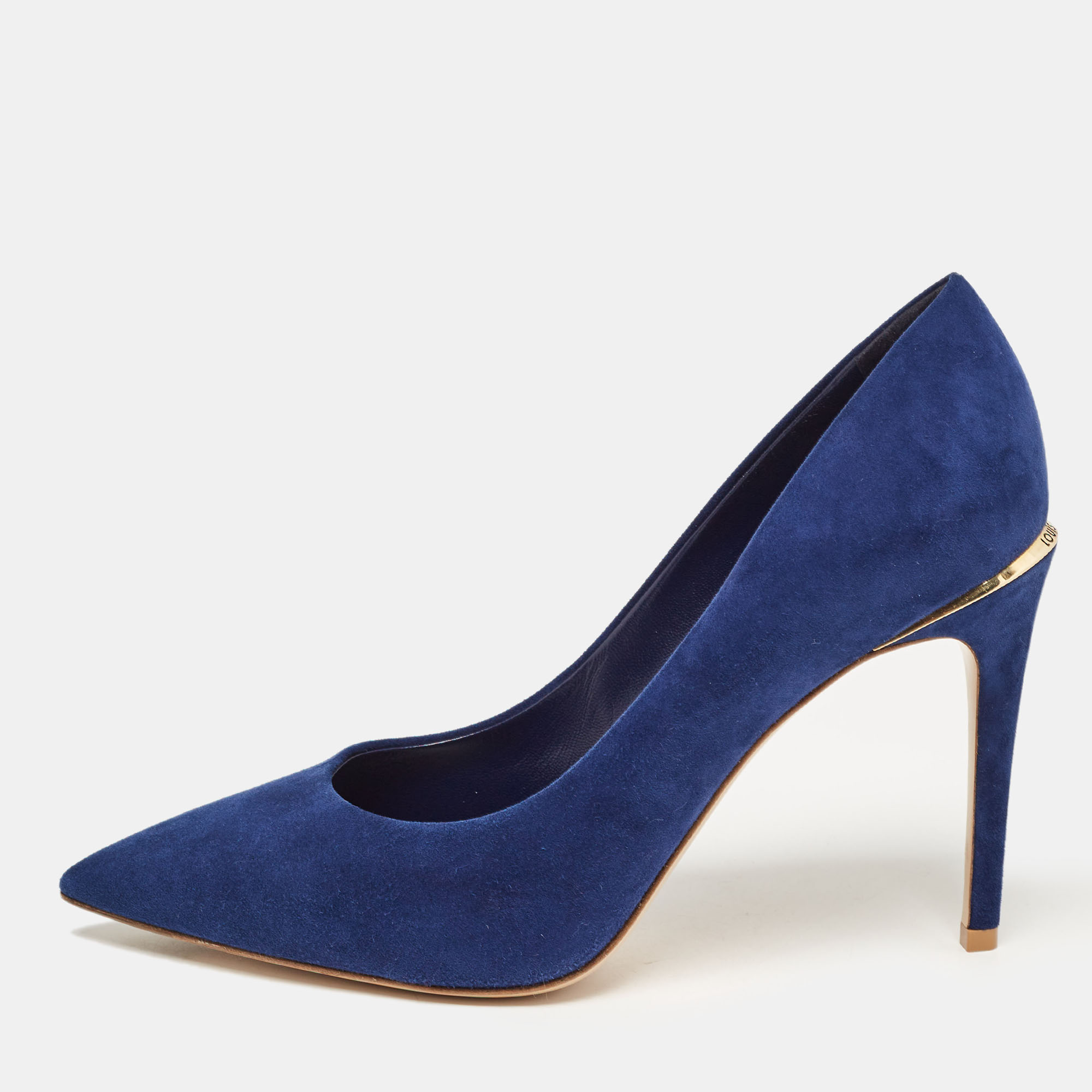 Louis Vuitton Blue Suede Pointed Toe Pumps Size 40, Pumps - Luxury Closet catalog