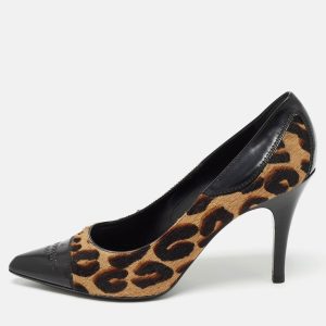 Louis Vuitton Tricolor Leopard Print Calf Hair and Leather Cap Toe Pumps Size 38.5, Pumps - Luxury Closet catalog