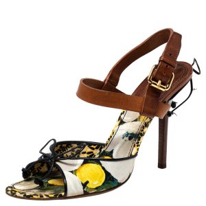 Louis Vuitton Multicolor Canvas and Leather Flower Fields Sandals Size 38, Sandals - Luxury Closet