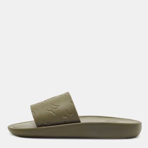 Louis Vuitton Green Monogram Rubber Sunbath Mules Size 36, Sandals - Luxury Closet