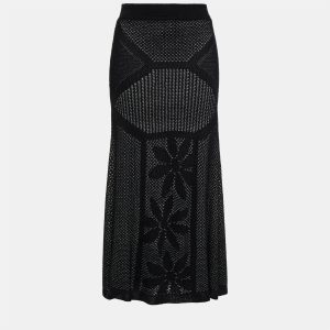 M Missoni Collection Black Patterned Knit Midi Skirt S, Skirts - Luxury Closet catalog