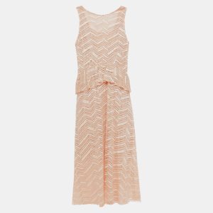 M Missoni Peach Lace Sleeveless Midi Dress S (IT 40), Dresses - Luxury Closet catalog