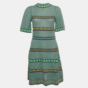 M Missoni Green Patterned Knit Mini Dress M, Dresses - Luxury Closet catalog