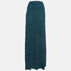M Missoni Green Patterned Knit Maxi Skirt XL, Skirts - Luxury Closet catalog