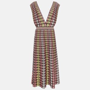 M Missoni Multicolor Patterned Lurex Knit Midi Dress M, Dresses - Luxury Closet catalog