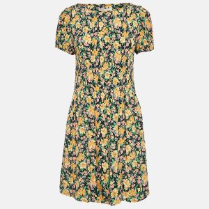 Maje Multicolor Floral Print Crepe Pleated Rockinie Dress XL, Dresses - Luxury Closet catalog