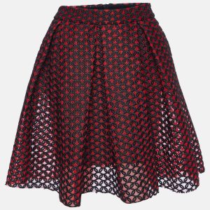 Maje Rouje Embroidered Mesh Juliette Flared Skirt S, Skirts - Luxury Closet catalog
