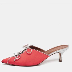 Malone Souliers Pink/Silver Canvas And Leather Maisie Sandals Size 40, Sandals - Luxury Closet