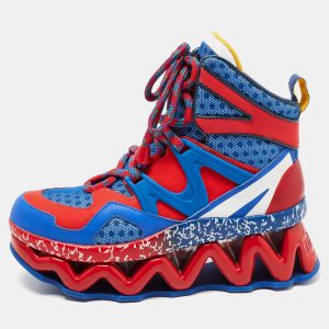 Marc by Marc Jacobs Blue/Red Leather Ninja Wave High Top Sneakers Size 36, Athletic Shoes & Sneakers - Luxury Closet