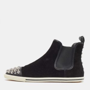 Marc by Marc Jacobs Black Suede Studded High Top Sneakers Size 37, Athletic Shoes & Sneakers - Luxury Closet