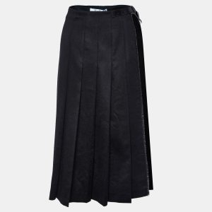 Max Mara Black Camel Wool Side Open Plata Kilt Skirt L, Skirts - Luxury Closet catalog