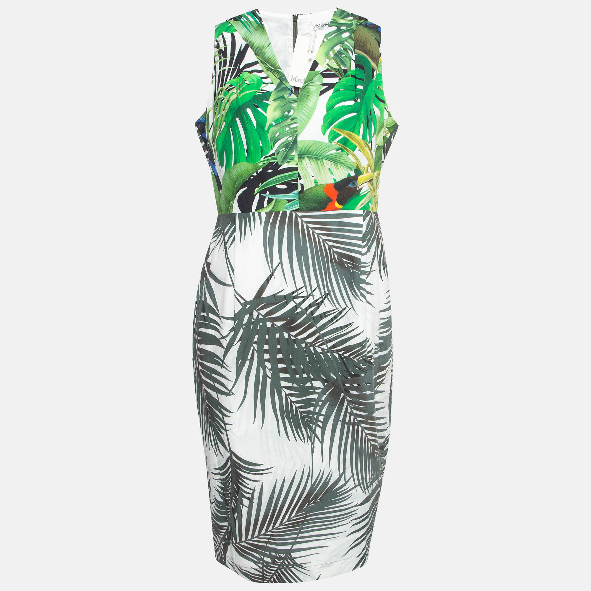 Max Mara Multicolor Printed Cotton Midi Dress L, Dresses - Luxury Closet catalog