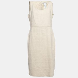 Max Mara Cream Tweed Sleeveless Sheath Dress L, Dresses - Luxury Closet catalog