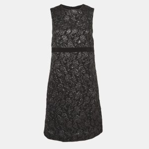Max Mara Studio Metallic Black Floral Brocade Sleeveless Sheath Dress M, Dresses - Luxury Closet catalog