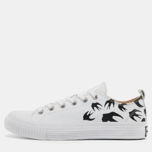 McQ by Alexander McQueen White/Black Canvas Shallow Swarm Sneakers Size 40, Athletic Shoes & Sneakers - Luxury Closet