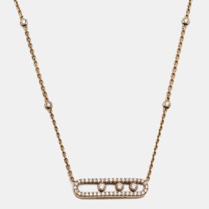 Messika Baby Move Pav&eacute; Diamonds 18k Rose Gold Necklace, Necklaces - Luxury Closet catalog