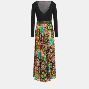 Missoni Multicolor Knit & Printed Satin Long Dress M (IT 42), Dresses - Luxury Closet catalog