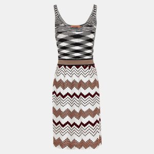 Missoni White Zig Zag  Knit Sleeveless Dress S (IT 40), Dresses - Luxury Closet catalog