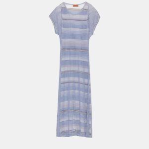 Missoni Blue Lurex Knit Overlay Striped Maxi Dress XS (IT 38), Dresses - Luxury Closet catalog