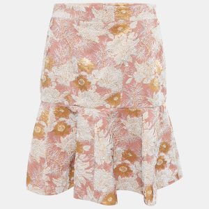 Nº21 Dusty Pink Jacquard Flared Mini Skirt M, Skirts - Luxury Closet catalog