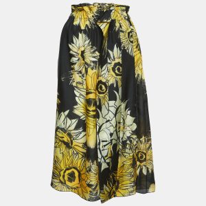 N21 Black Floral Print Silk Elasticated Waist Midi Skirt M, Skirts - Luxury Closet catalog