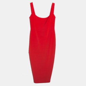 Nookie Cherry Red Stretch Crepe Sleeveless Sheath Dress S, Dresses - Luxury Closet catalog