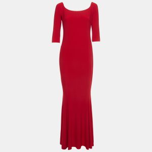 Norma Kamali Red Jersey Off-Shoulder Fishtail Gown L, Dresses - Luxury Closet catalog