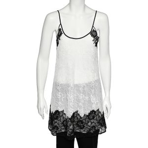 Oscar de la Renta Monochrome Lace Slip Dress M, Dresses - Luxury Closet