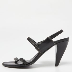 Prada Black Leather Slingback Sandals Size 36, Sandals - Luxury Closet