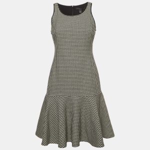 Ralph Lauren Black/White Houndstooth Patterned Wool Short Dress S, Dresses - Luxury Closet catalog